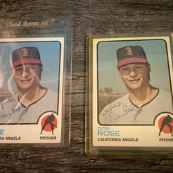 Signed Don Rose Baseball Card Plus Bonus