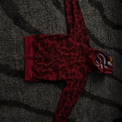 Red bape stacked hoodie 