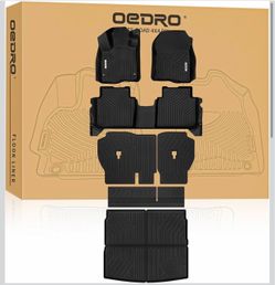 OEDRO Floor Mats Set Fits Honda CRV 2023-2026 2027 Gasoline & Hybrid Custom Fit All Weather Floor Liners & Cargo Liner Trunk Mat TPE Rubber Liners Hon