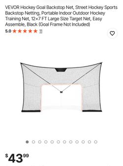 Hockey Goal Backstop Net - Goal Frame Not Included