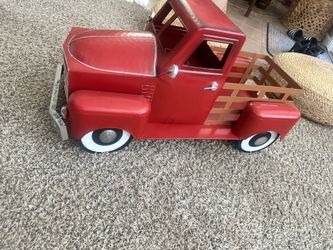 Red Vintage Metal Truck
