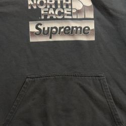 Supreme The North Face Metallic Logo Hooded Sweatshirt Size Lg Use 