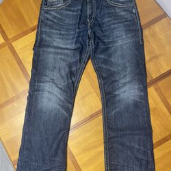 Mens Silver Jeans Sz 43