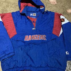 N.Y. Rangers Plush  Jacket ( Vintage Brand STARTER ) Size XL 