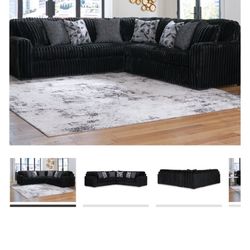 Black Fur Couch 