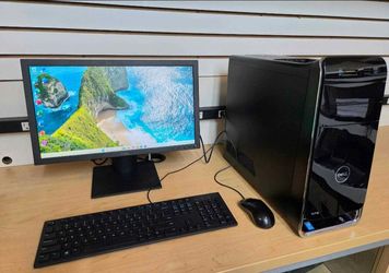 Complete Dell XPS i7 4th generation 32 GB Ram 1 TB hard drive computer with monitor 19 inch. Has Windows 11 and office 2024 installed and fully activa