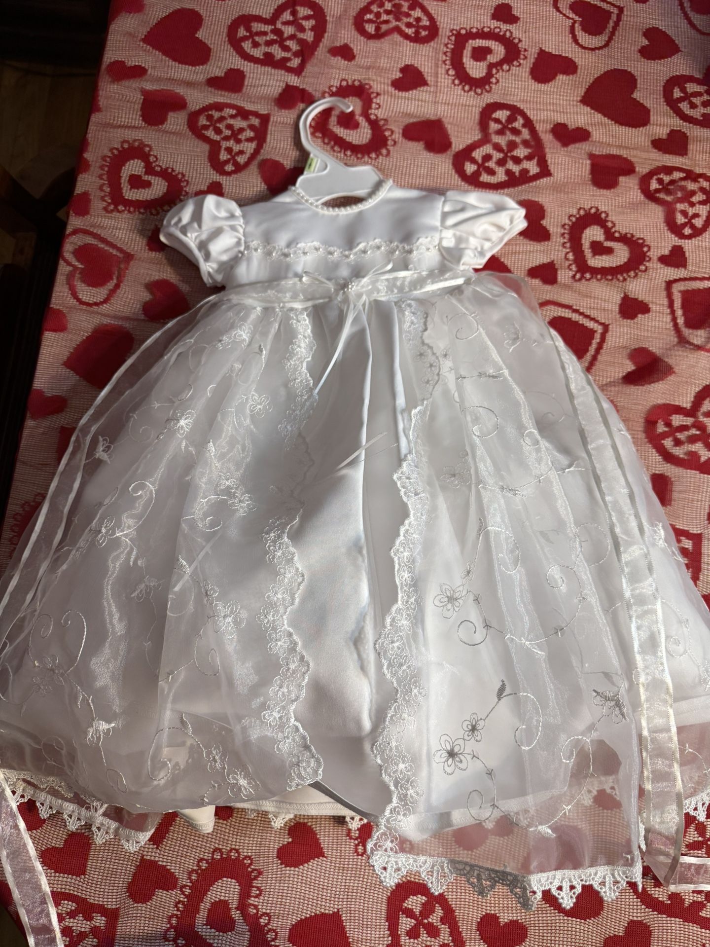 Christening Baptism Dress   White Size 0-3 Months / Up To 12 Pounds .