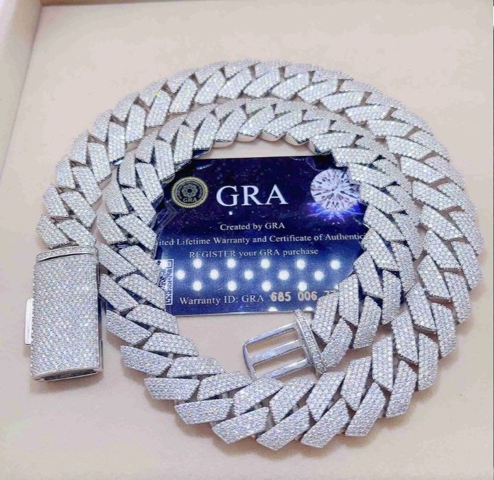 Necklace Moissanite designer chain silver gold 