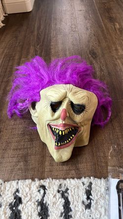 Creepy Clown Halloween Latex Mask extra large