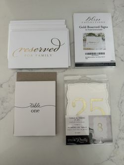 Table Numbers And Reserved Signs
