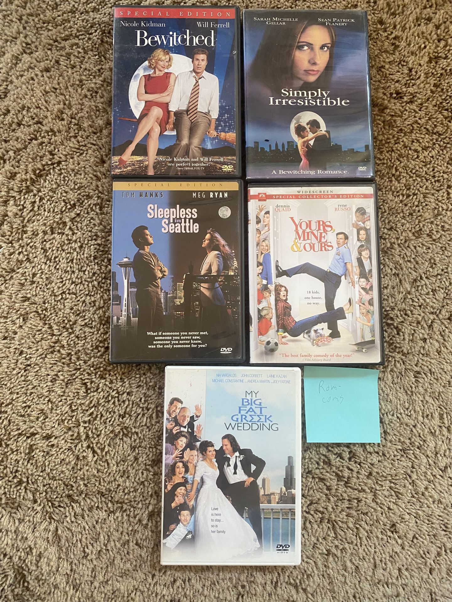 5 pack romantic comedy movies for dvd