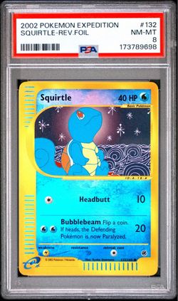 2002 Pokemon Expedition Squirtle PSA 8
