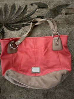 Vintage Nine West. leather orange tote