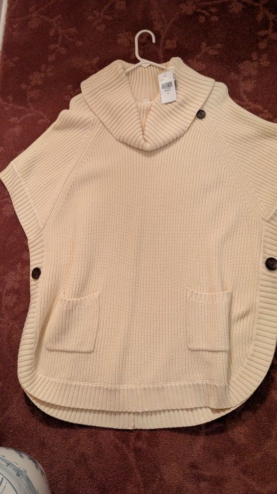 New Coldwater Creek Sweater Poncho Size XL
