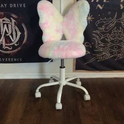  Girls Contemporary Butterfly Shaped Kids Desk Chair Adjustable 