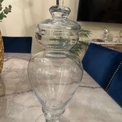 Clear Glass Apothecary Jar with Lid