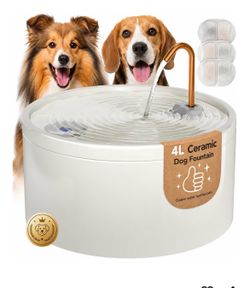 Ceramic Dog Fountain
