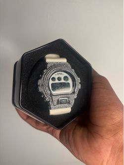 Iced Out G-Shock Watch – White Band 💎