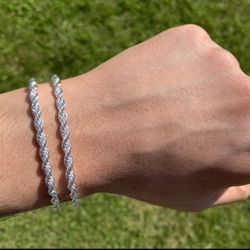 Rope Link Bracelet 4mm Men’s Women’s