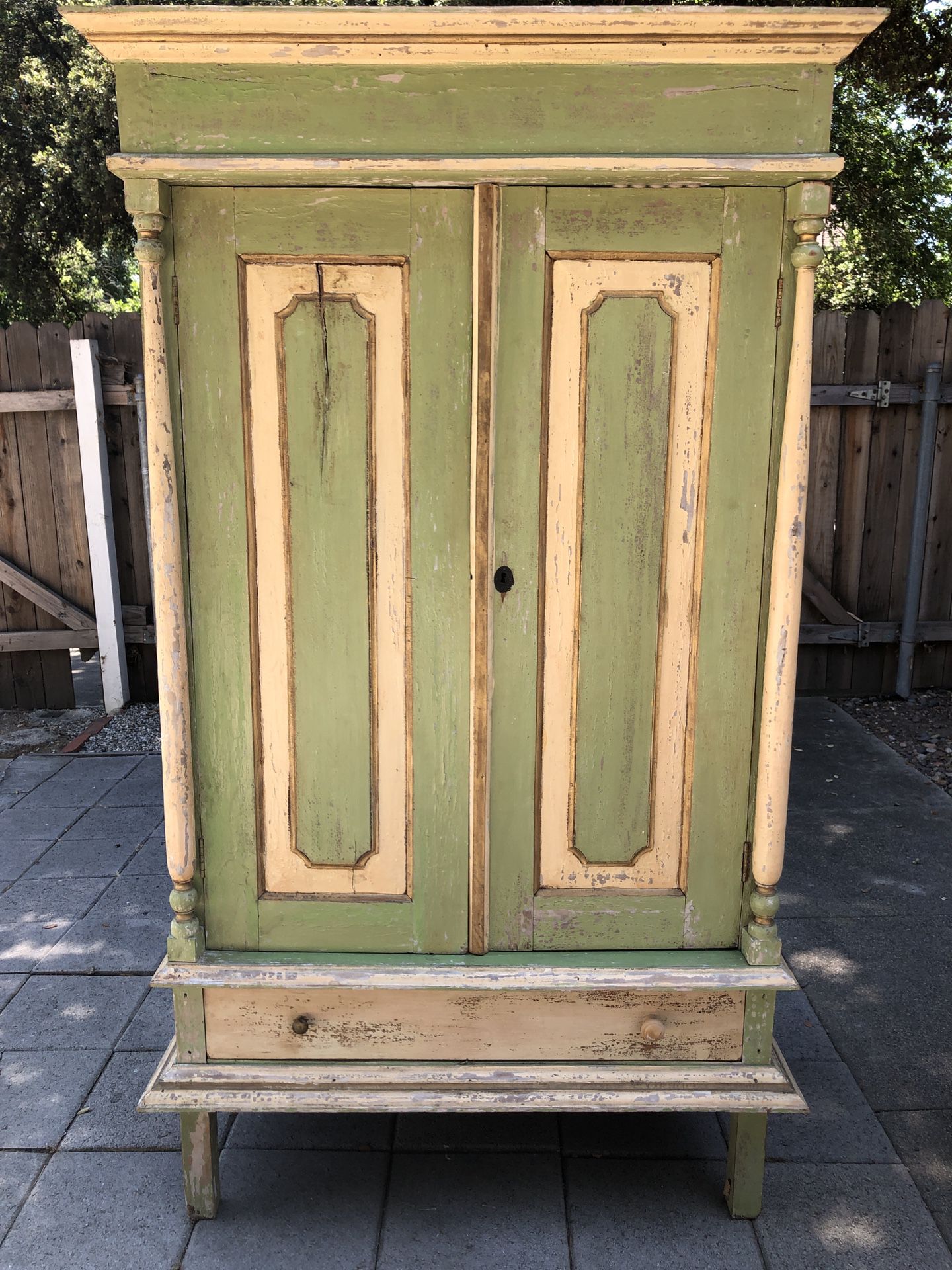 Vintage Antique Armoire, Shabby Chic