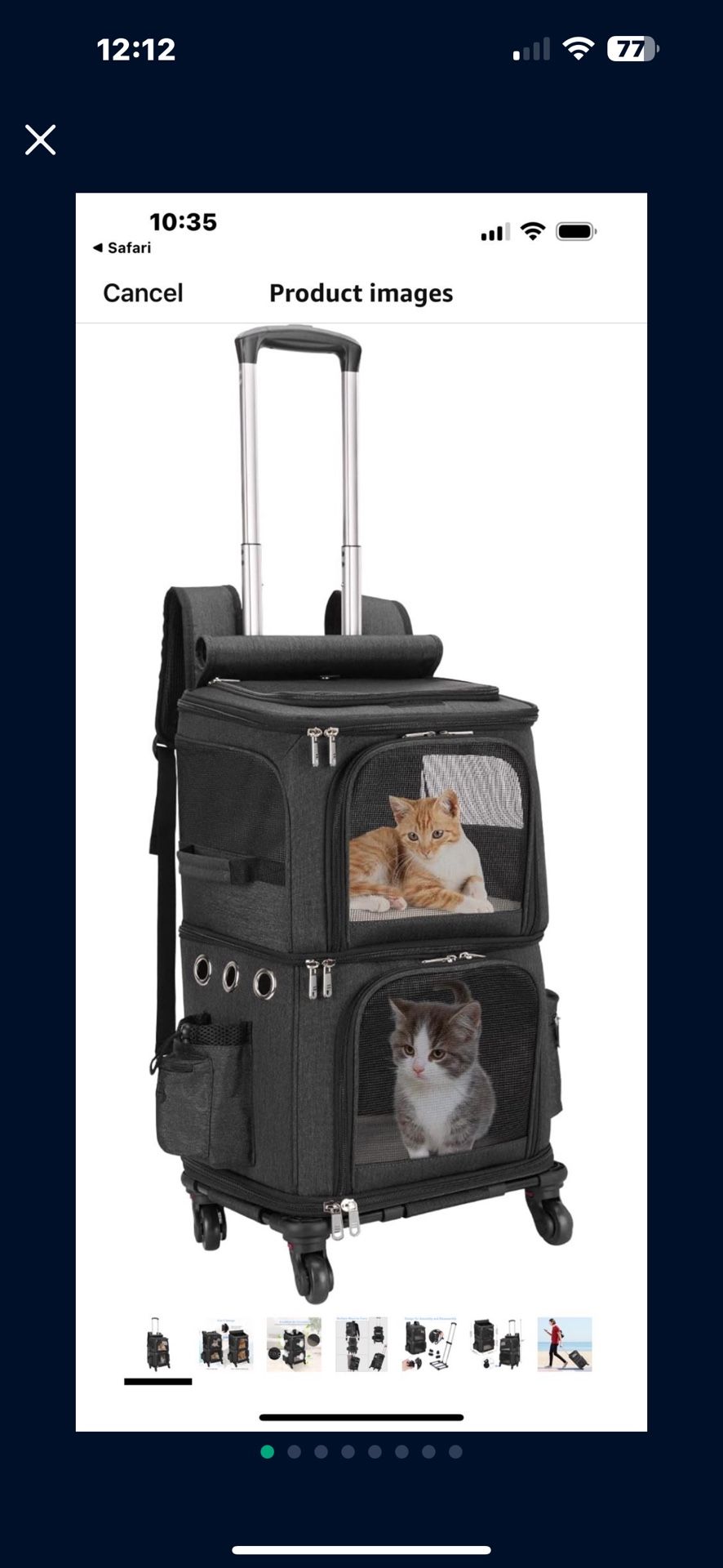 HOVONO DOUBLE-COMPARTMENT PET CARRIER BACKPACK
