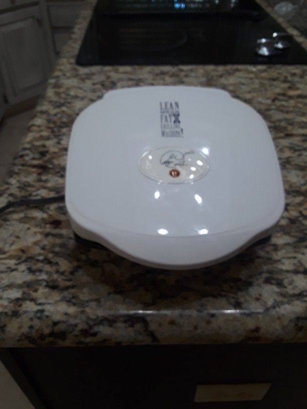 Used George Foreman Small Grill With Drip Dishes