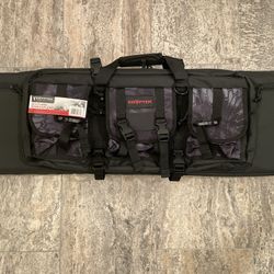 Kryptek 42” Double Rifle Bag Black/Camo