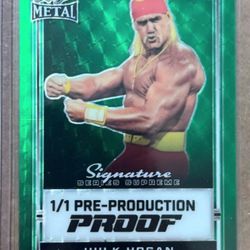 Super Nice and Rare Hulk Hogan 1/1 Leaf Metal Card,, Mint.... 