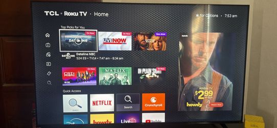 55” TCL Roku 4K Smart TV + Full Motion Wall Mount