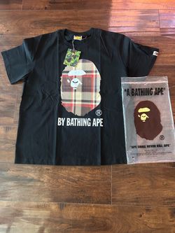 A Bathing Ape BAPE Plaid Ape Head T-Shirt