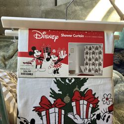 Mickey Mouse Shower Curtain Christmas 