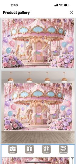 Pink Carnival themed backdrops n cotton candy bags