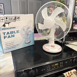 Oscillating 16” Table Fan W Timer