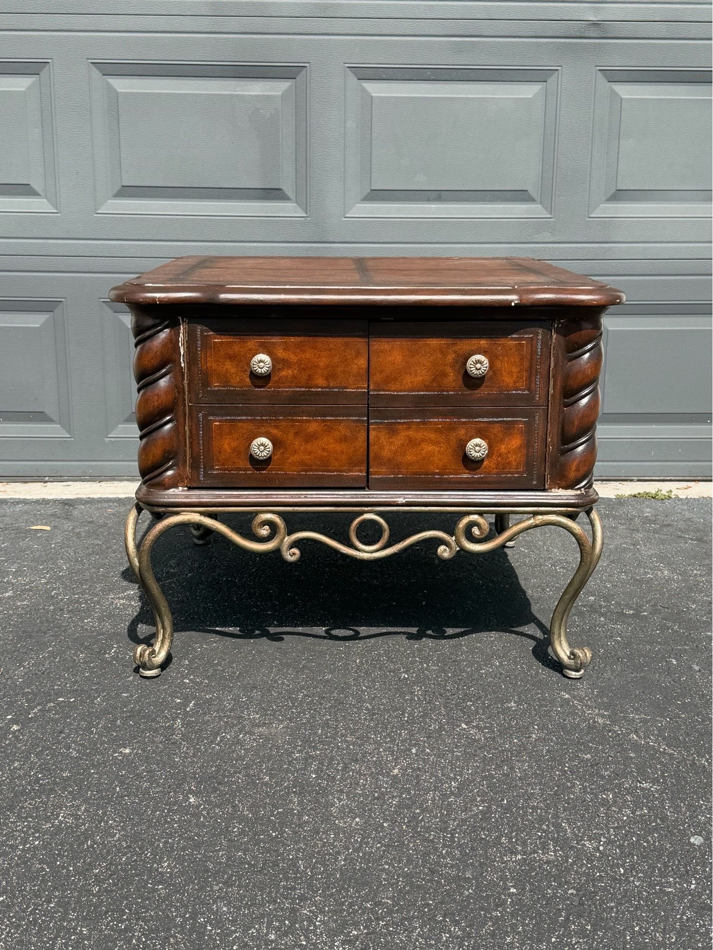 Heritage Spanish Style Solid Wood End Table