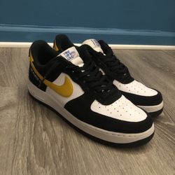 Nike Air Force 1 Athletic Club Black University Gold shoes 