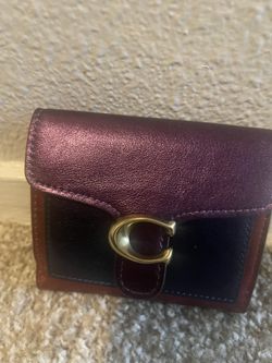 Coach Wallet, Metallic Leather, New