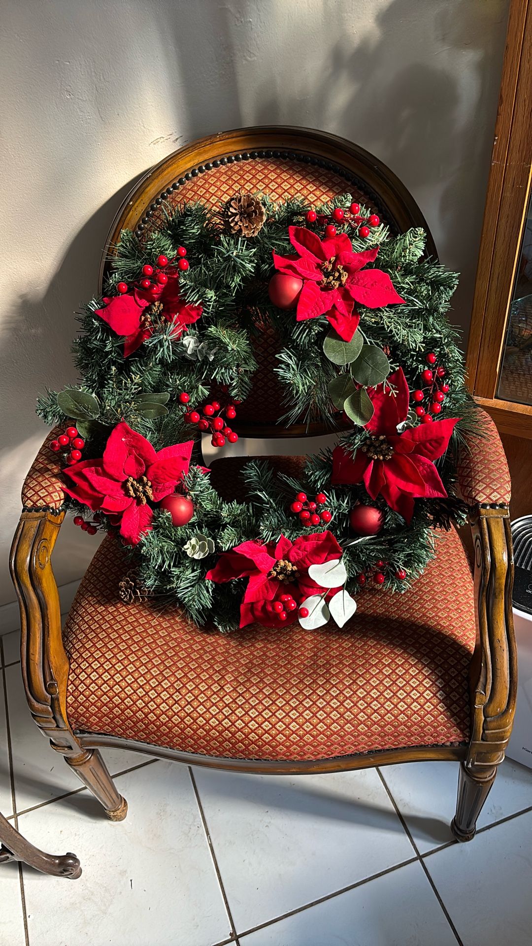 Very large Christmas wreath 24 inches wide