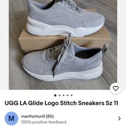 UGG LA Glide Logo Stitch Sneakers Sz 11.5 -12