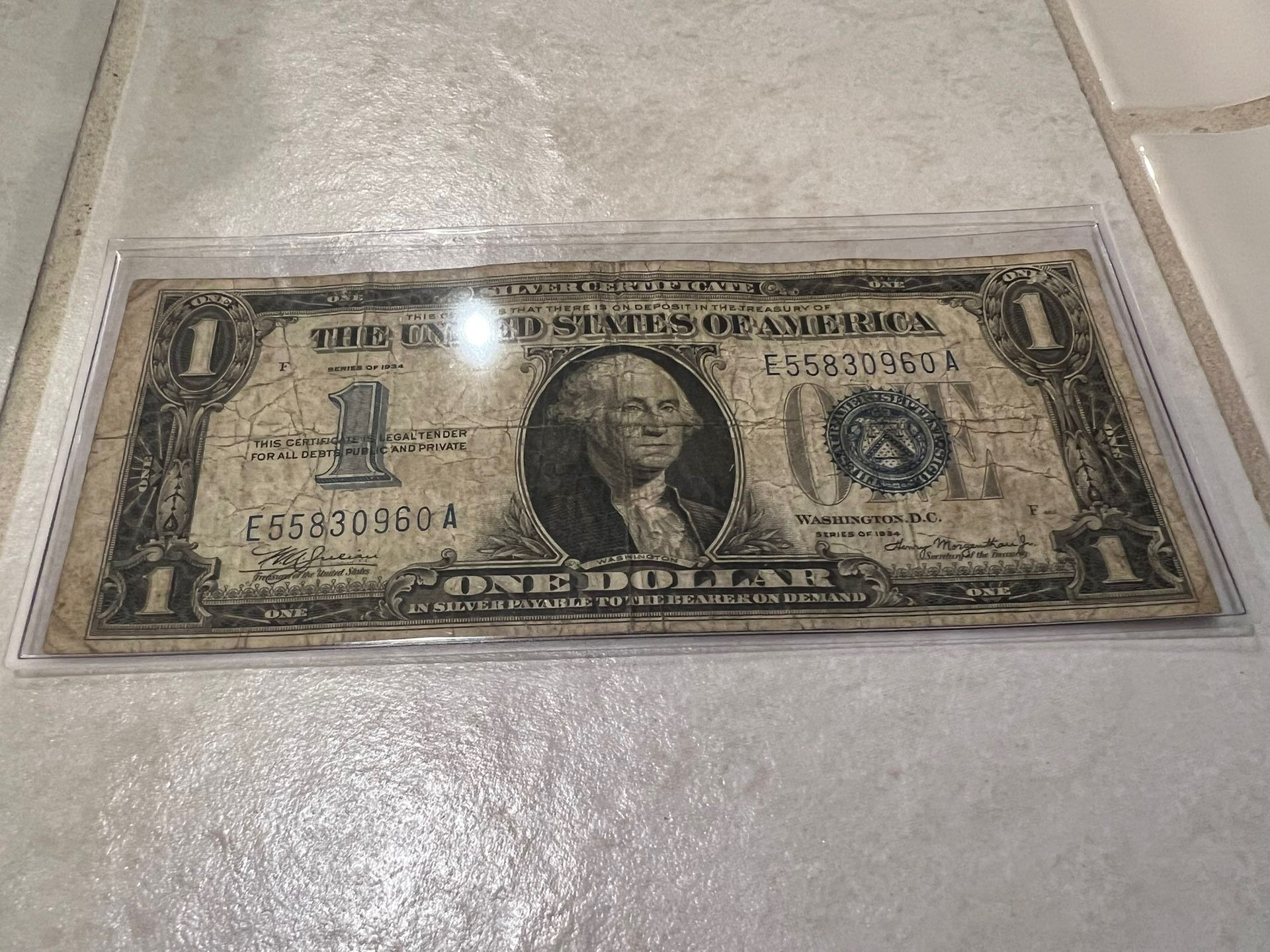 1934 Series Silver Certificate