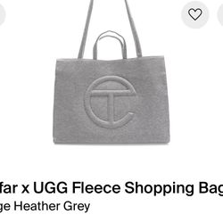 Telfar X Ugg Large Fleece Shopping Bag Gray