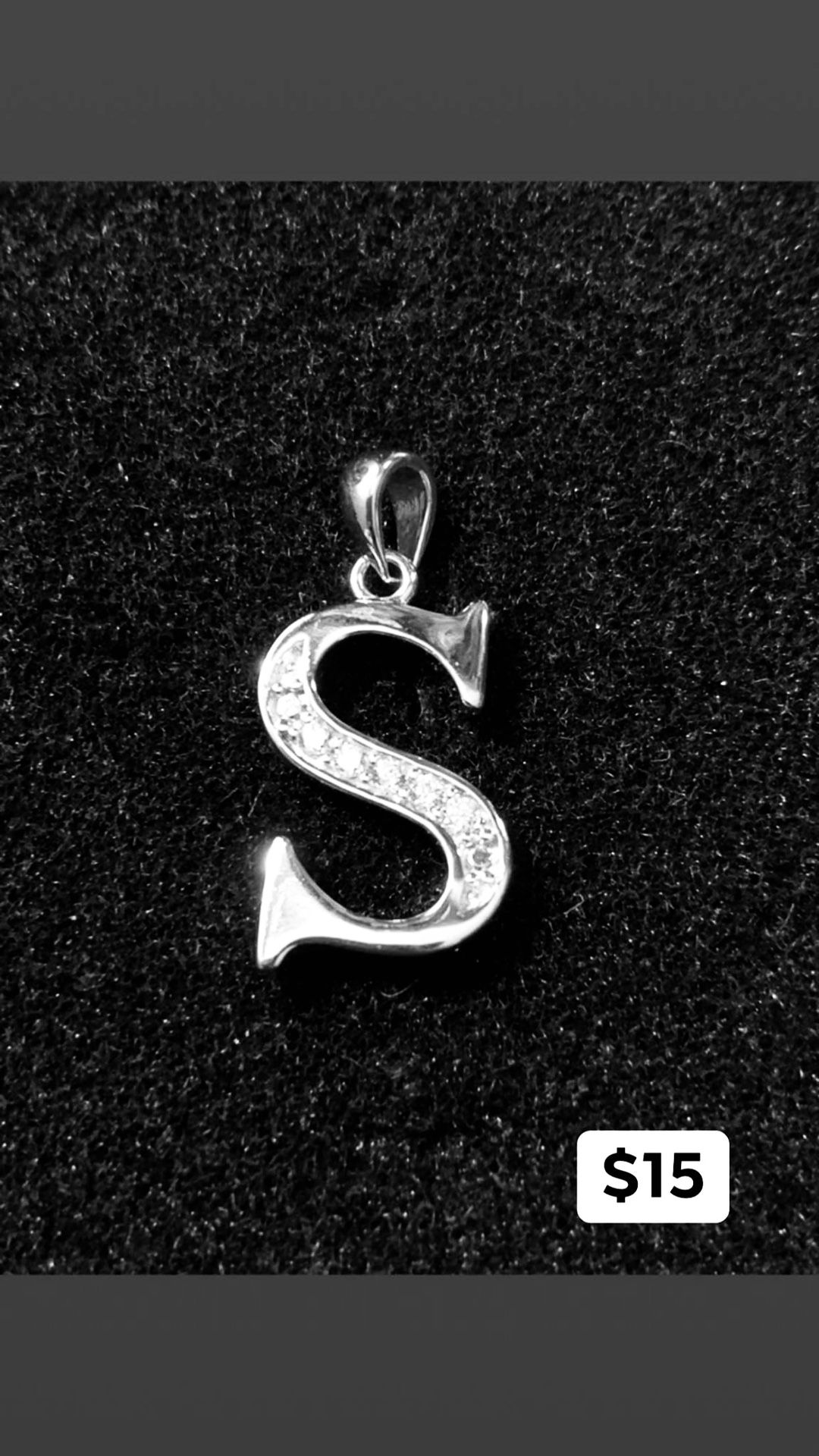 Silver 925 “Letter S Charm / Pendant”