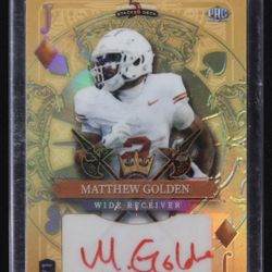 Matthew Golden 2024 Wild Card 5 Card Draw Stacked Deck Jack of Diamonds Holo Gold #MGA RC #1/1