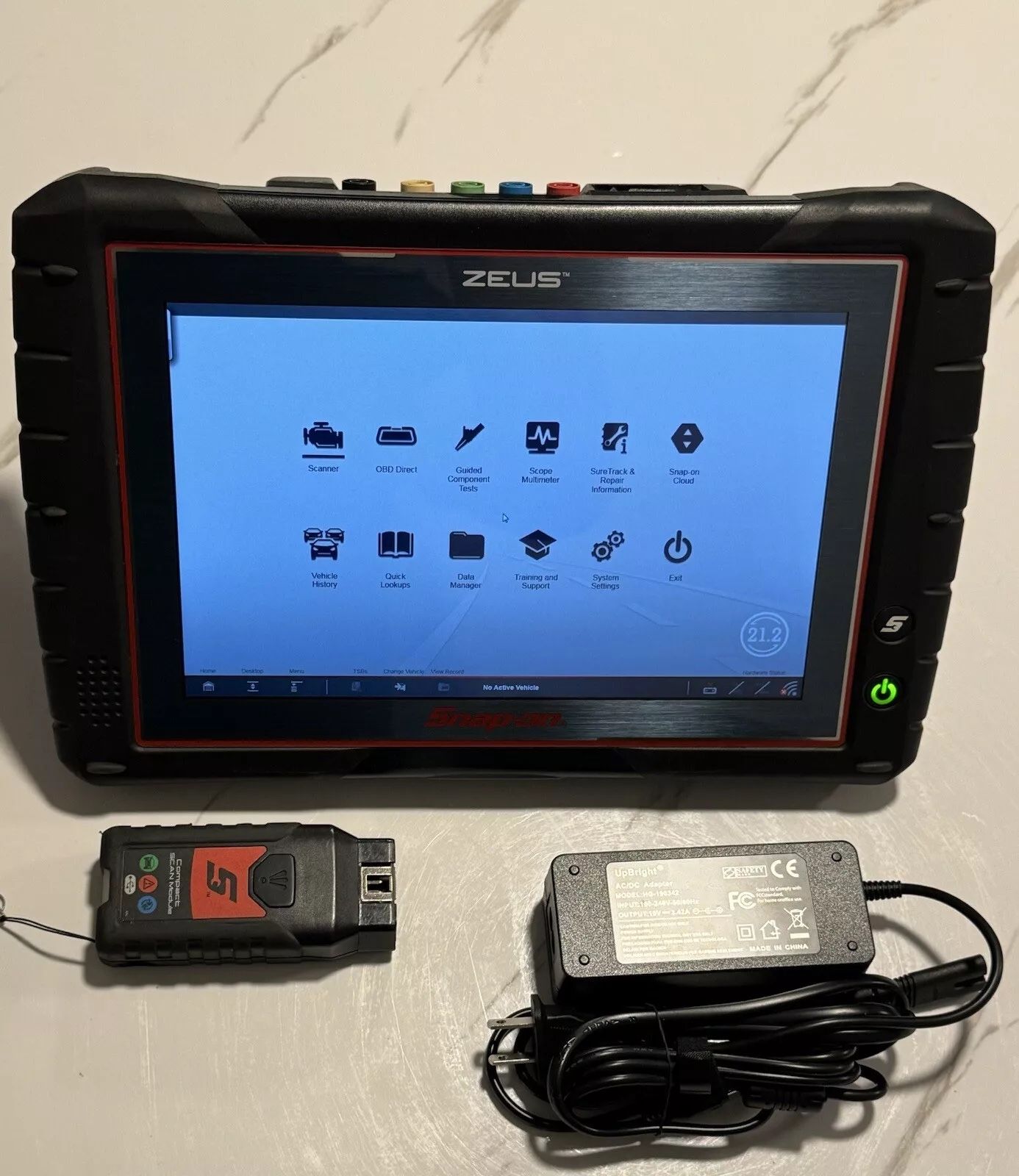 SNAP ON ZEUS EEMS342A AUTOMOTIVE OBD SCANNER DIAGNOSTIC TOOL 21.2 WIFI TABLET