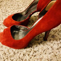 Jessica Simpson Zapatillas Rojas De Terciopelo
