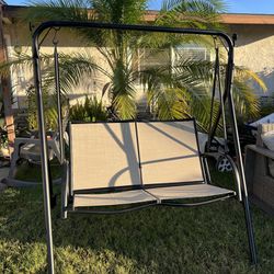 Style Selections Pelham Bay 2-person Black Steel Outdoor Swing
