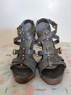Grey Elle Wedge Shoes (Size 7.5)