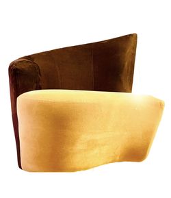 Asymmetrical Two Toned Accent Chair