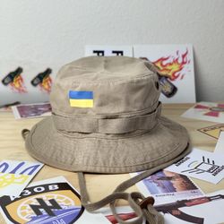 Ukraine flag Army Bucket Hat ZSU AZOV Desert Sand