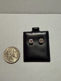 New Sterling Silver 925 Moissanite Stud Earrings