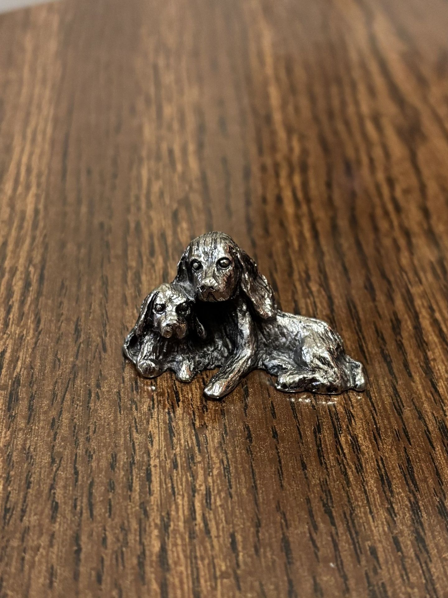 Pewter Cocker Spaniel Mom & Pup